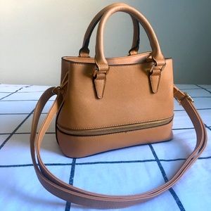SOLD OFFLINE - Small Tan Vegan “Leather” Adjustable Purse